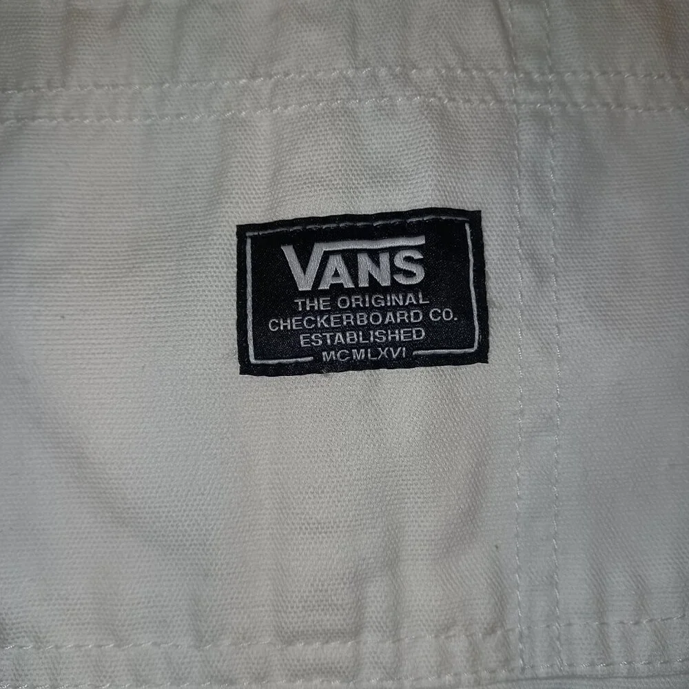 Vans Girls Large Ground Work Shortall Marshmallow White Overalls VN000G8WFS8